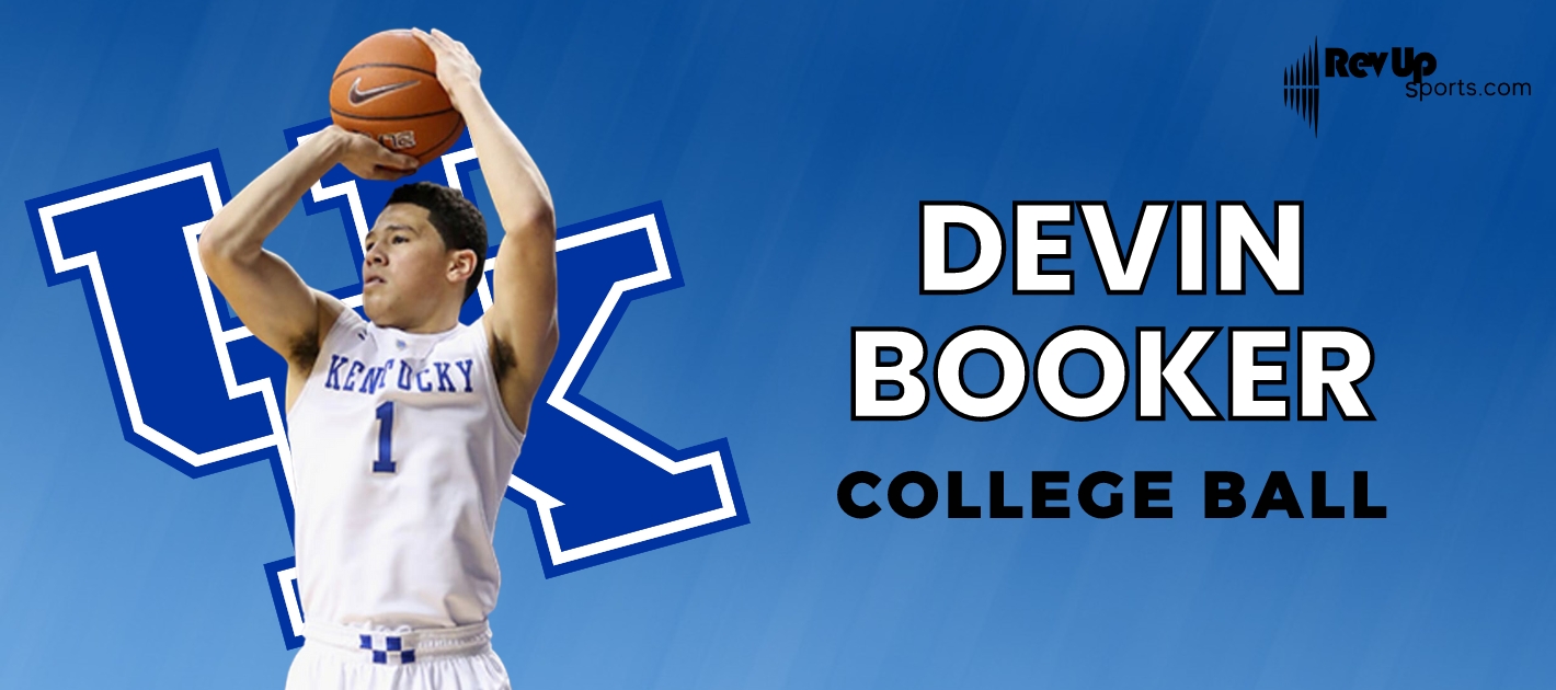Top Players College Basketball Jerseys Men’s #1 Devin Booker Jersey Kentucky Wildcats White