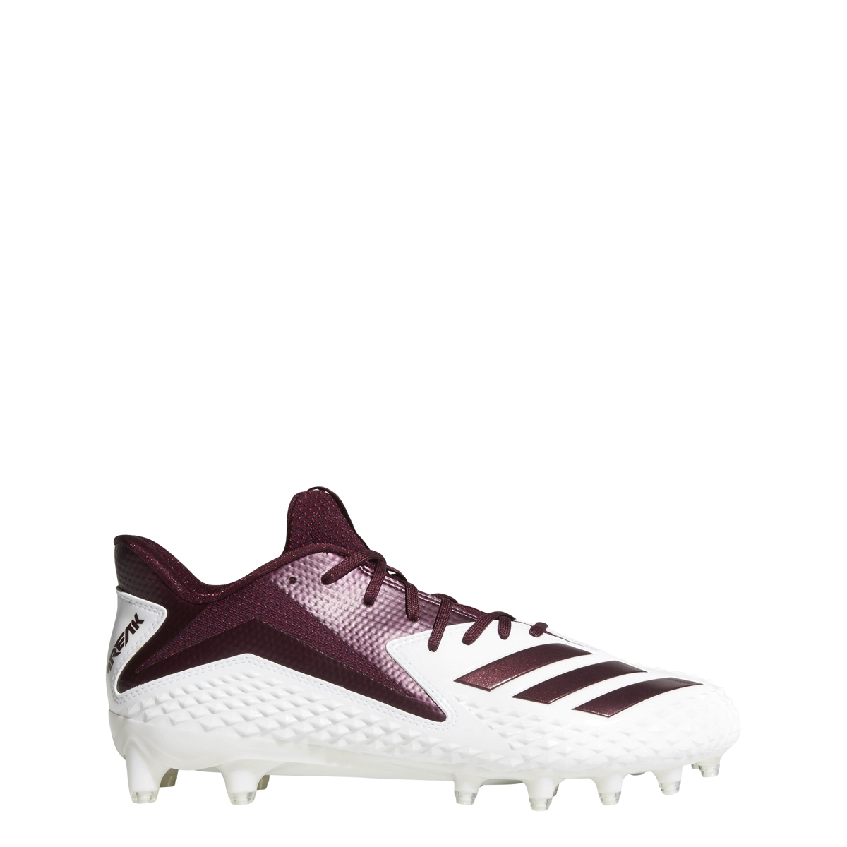 maroon and white adidas football cleats