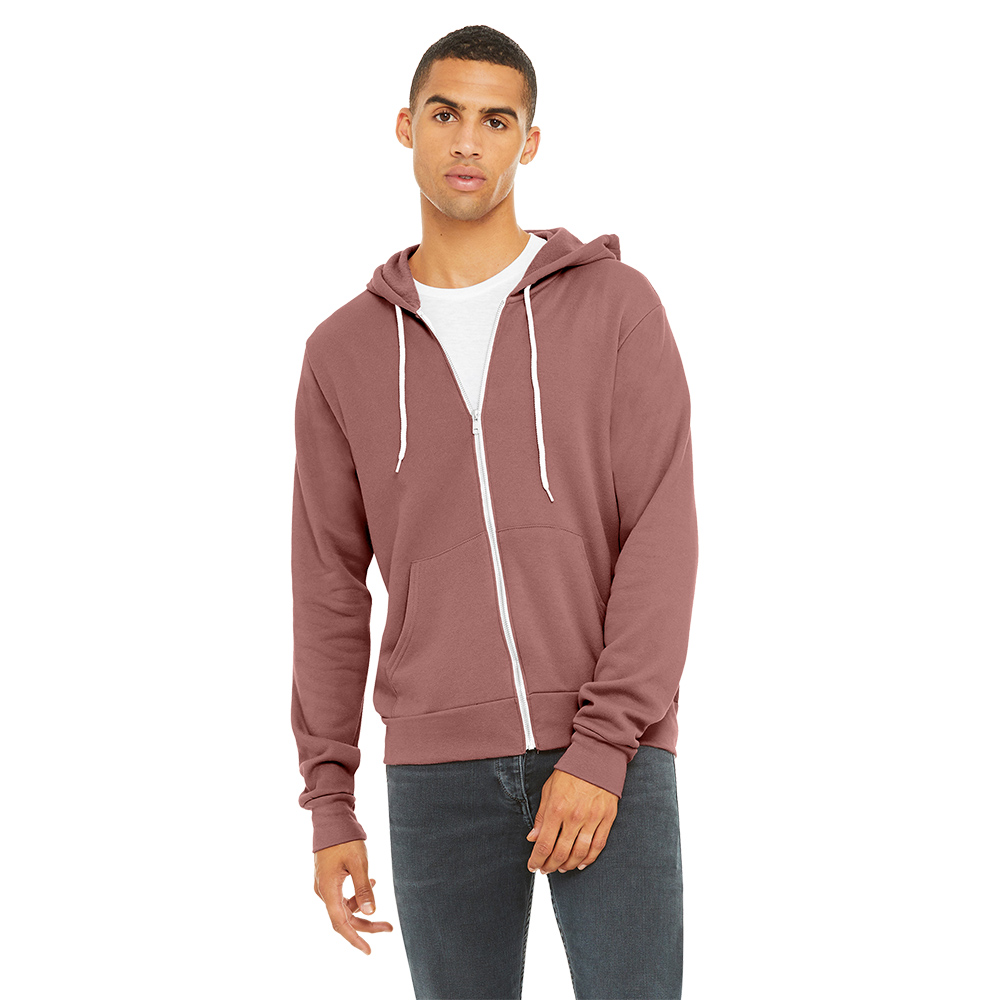 Bella Canvas Sponge Fleece Mens Full Zip Hoodie