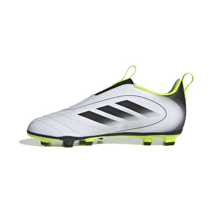 adidas Jr. Goletto IX Laceless FG/MG Soccer Cleats (White/Lucid Lemon) - 1