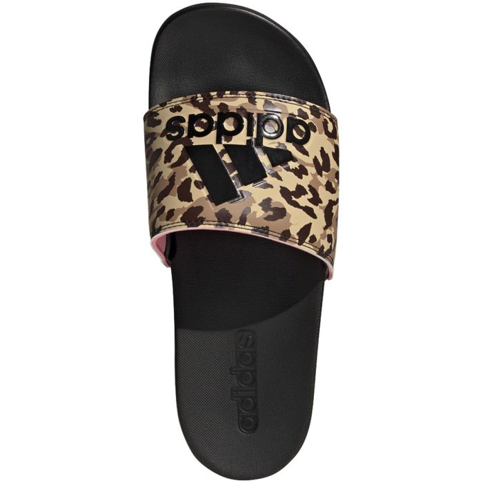 Leopard print adidas slides shop