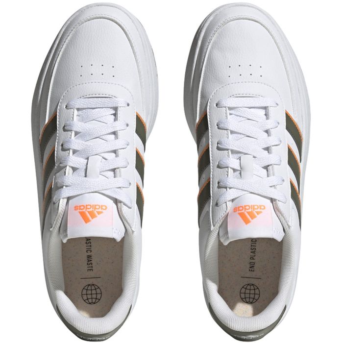 adidas Breaknet 2.0 Sneaker in White/Olive/Orange at Nordstrom Rack, Size 9