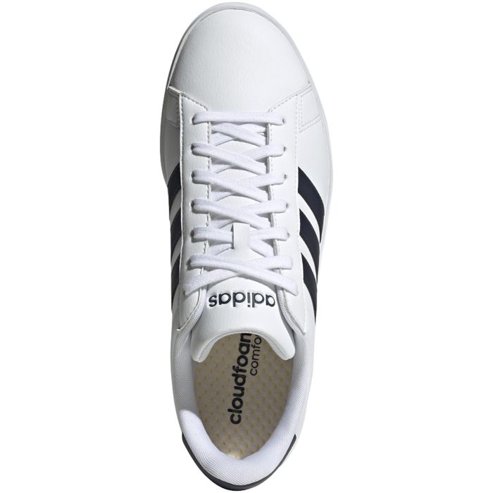 adidas Grand Court 2.0 Mens Tennis Shoes with Navy Stripes | GW9199