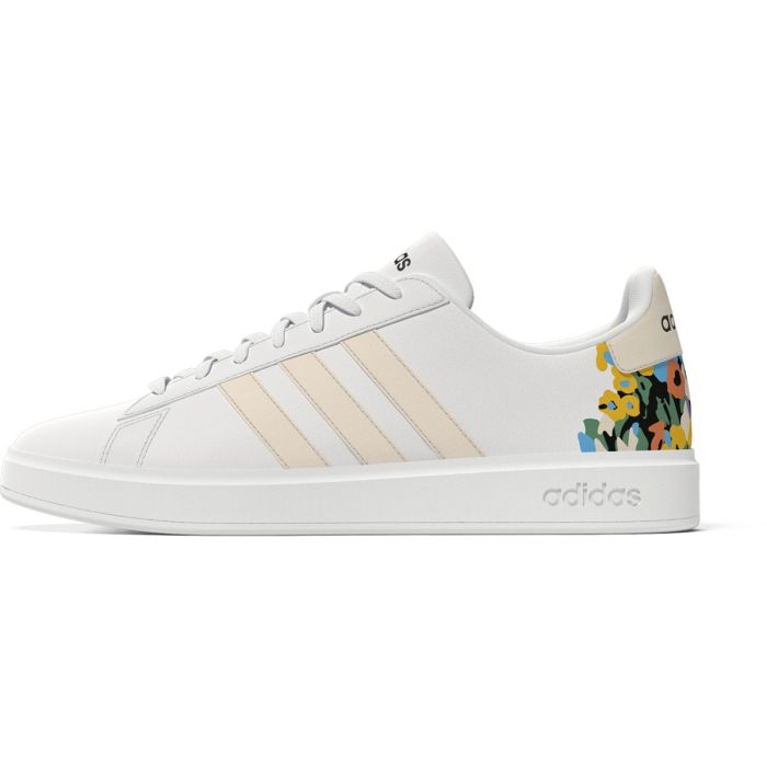 adidas Grand Court 2.0 Womens Tennis Shoes with Flower Print HP6623 HP9416