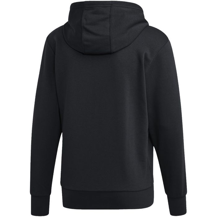 adidas Mens Fleece Hoodie in Black-White | HR8470