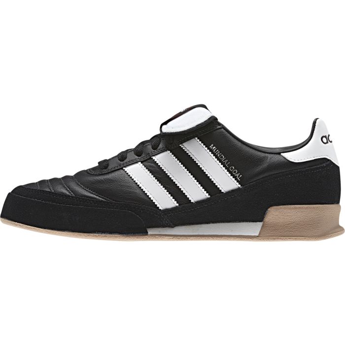 adidas Mundial Goal Mens Indoor Soccer Shoes in Black and White | 019310