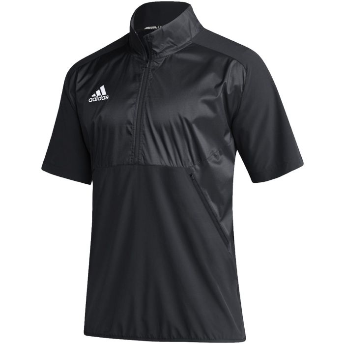 afterbase 黒Ｌセットアップ　ラインリフレクター adidas Sideline Short Sleeve Quarter Zip Mens Training Jacket | HS1292