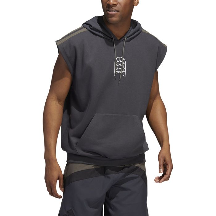 adidas World Wide Hoops Mens Sleeveless Basketball Hoodie HK7059 HG2631
