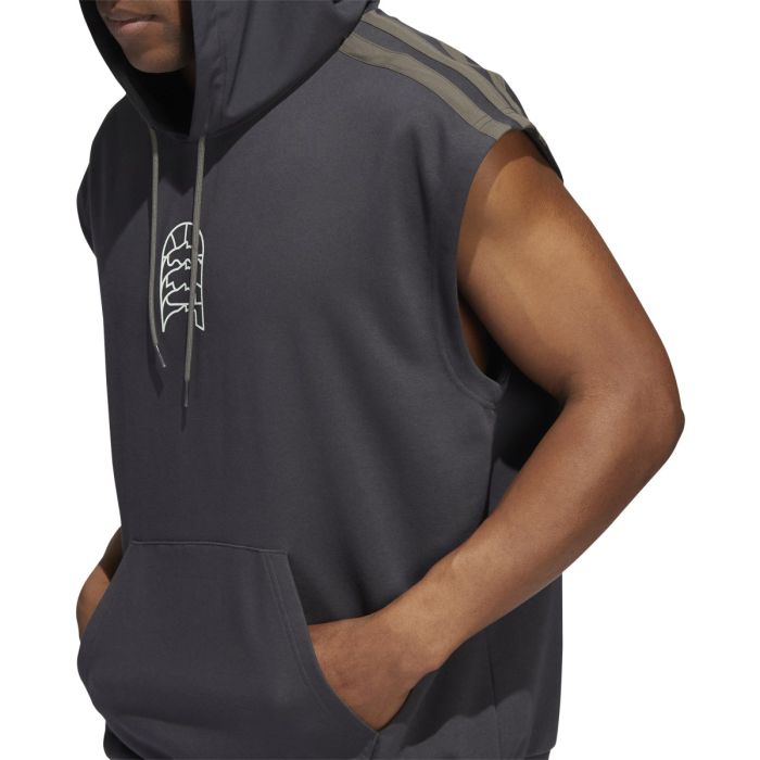 Mens adidas sleeveless hoodie online