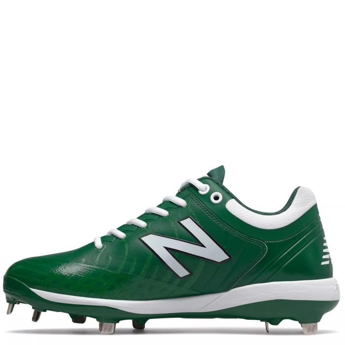 Green and white baseball cleats on sale