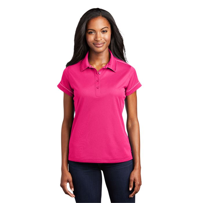 Sport Tek Contrast Stitch Micropique Sport Wick Womens Polo Shirt LST659