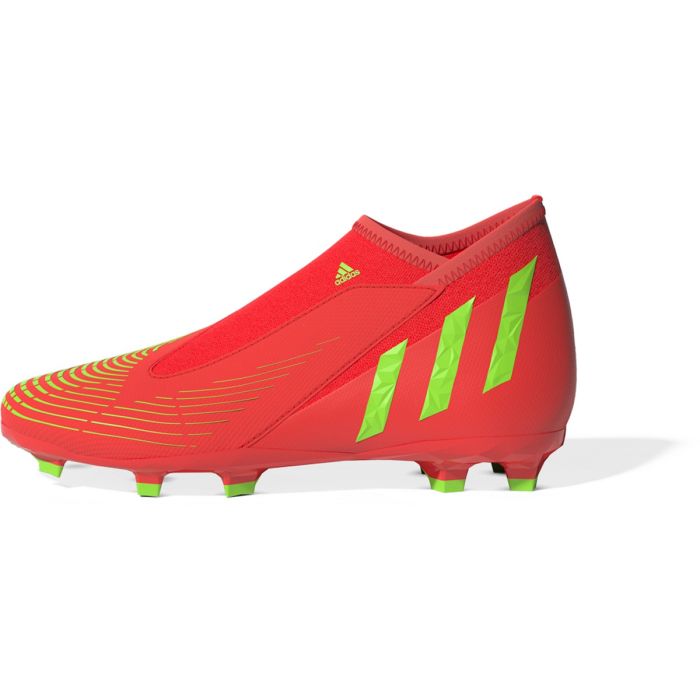 adidas Predator Edge.3 Laceless Firm Ground Cleats in Solar Red Kids Soccer GW0985