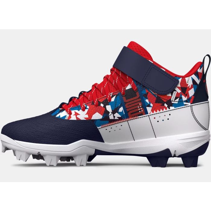 Under Armour Harper 7 Mid USA RM Youth Baseball Cleats 3025599 400