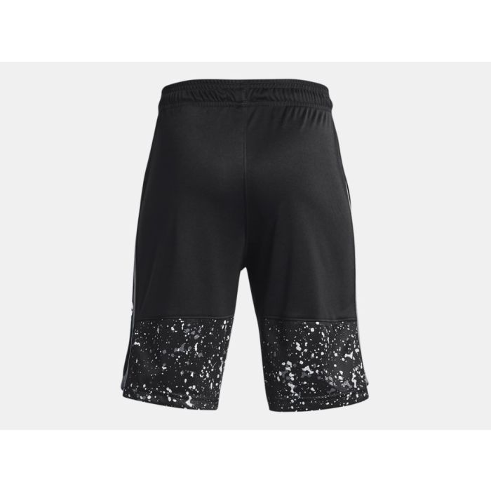Under Armour Stunt 3.0 Printed Boys Shorts in Black Pitch Gray White 1361804 007