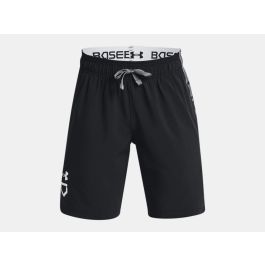 Under Armour Yard Boys Baseball Shorts in Black Pitch Gray