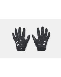 Under Armour Team Blur NCAA Football Gloves in Black-White | 1370079-001