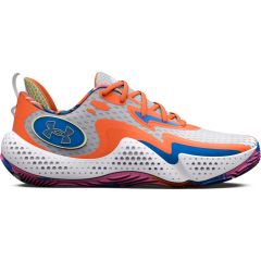 Under Armour Spawn 5 LE Adult Basketball Shoes in Black-Pink Edge-Lemon Ice