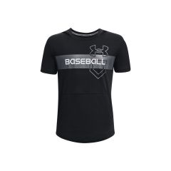 Under Armour Boys Baseball Short Sleeve Hoodie - Cotton Blend Comfort