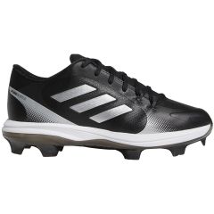 womens black and silver adidas softball cleat