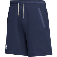 adidas Team Issue Knit Mens 8 Inch Shorts in Team Navy Blue-Medium Grey Heather | HI2916