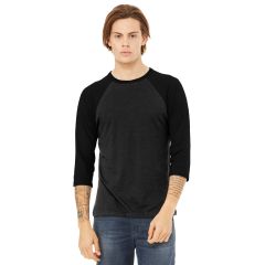 Bella Canvas Three-Quarter Baseball Adult T-Shirt