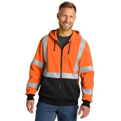 CornerStone ANSI 107 Class 3 Heavy Duty Fleece Full Zip Mens Hoodie