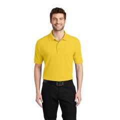 Port Authority Silk Touch Mens Short Sleeve Polo Shirt in Sunflower Yllw | K500