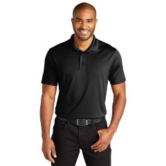 Port Authority C-Free Performance Mens Short Sleeve Polo in Deep Black | K863