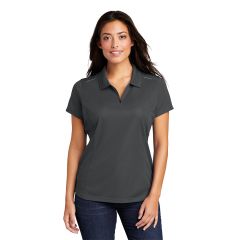 Port Authority Pinpoint Mesh Zip Womens Short Sleeve Polo Shirt