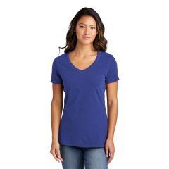 Port and Company Beach Wash Garment Dyed Womens V-Neck T-shirt