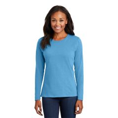 Port and Company Long Sleeve Core Cotton Womens T-Shirt