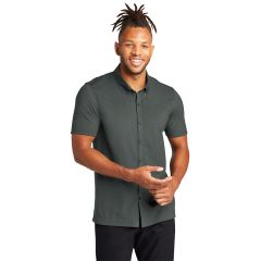 Mercer+Mettle Stretch Pique Full Button Mens Polo Shirt