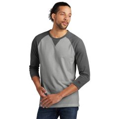 New Era Sueded Cotton Blend Three Quarter Sleeve Baseball Raglan Mens T-Shirt