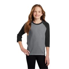 Port and Company Core Blend Quarter Sleeve Youth Raglan T-Shirt