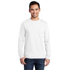 Port and Company Long Sleeve Essential Mens Tall Pocket T-Shirt