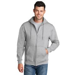 Port and Company Core Fleece Mens Full Zip Hooded Sweatshirt