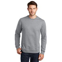 Port and Company Fan Favorite Fleece Crewneck Mens Sweatshirt in Athletic Heather