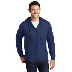 Port and Company Fan Favorite Fleece Mens Full Zip Hooded Sweatshirt
