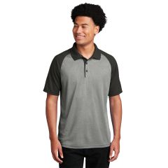 Sport-Tek PosiCharge RacerMesh Raglan Heather Block Mens Polo Shirt
