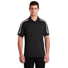 Sport-Tek Tricolor Shoulder Micropique Sport-Wick Mens Short Sleeve Polo Shirt