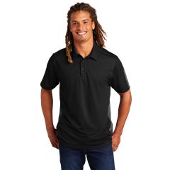 Sport-Tek PosiCharge Active Textured Colorblock Mens Short Sleeve Polo Shirt