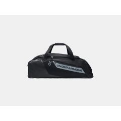 Under Armour Baseball Wheeled Bag in Black-Silver | 1365312-001