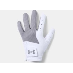 Under Armour Medal Mens Golf Glove in Steel-White | 1349705-035