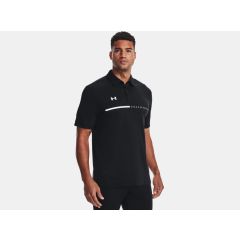 Under Armour Title Mens Short Sleeve Polo Shirt in Black-White | 1370359-001