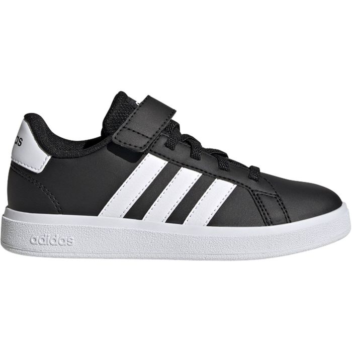 relaxed Lunar surface Voluntary Black adidas Grand Court 2.0 Kids Sneakers With Elastic Laces| GW6513