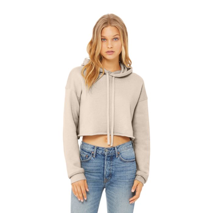 Bella Canvas Sponge Fleece Womens Cropped Fleece Hoodie BC7502