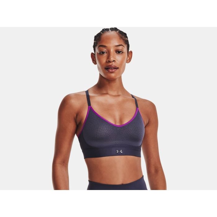 Under Armour Infinity Low Womens Sports Bra in Tempered Steel