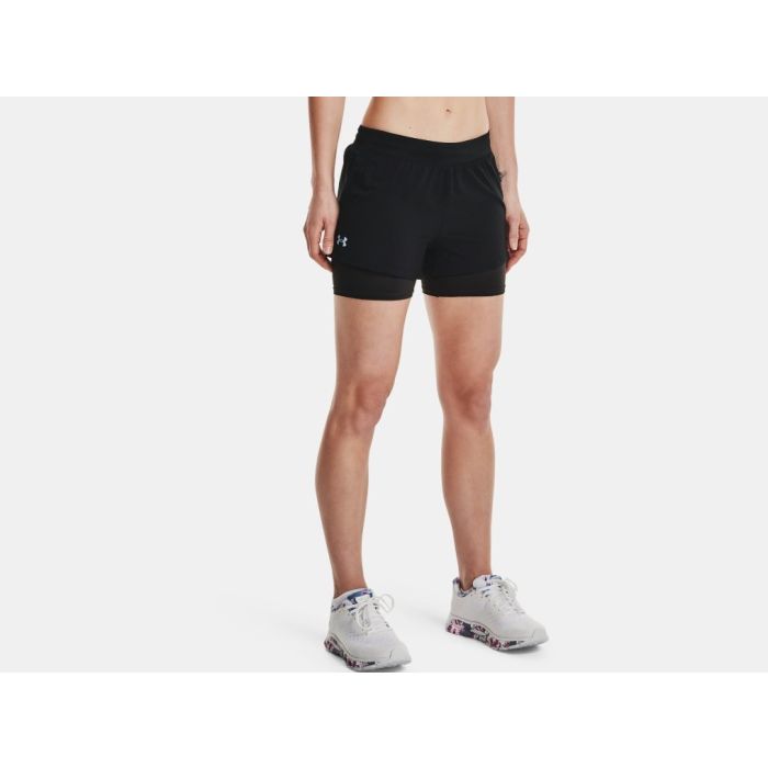 Under Shorts Run Iso-Chill Womens 2-in-1 Armour 1361621-001 Black-Reflective in |