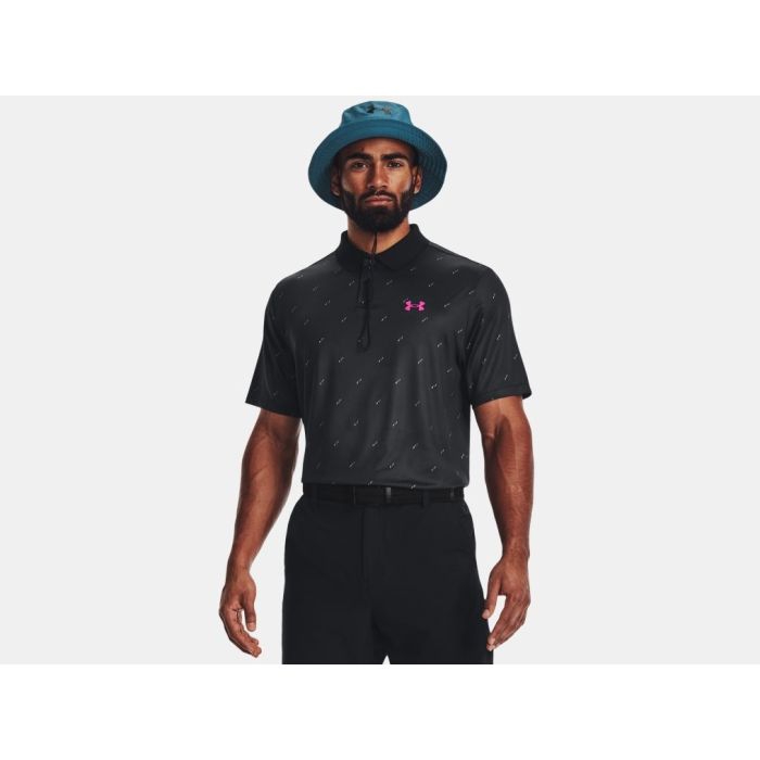 Under Armour Performance 3.0 Mens Deuces Polo Shirt in Black Still