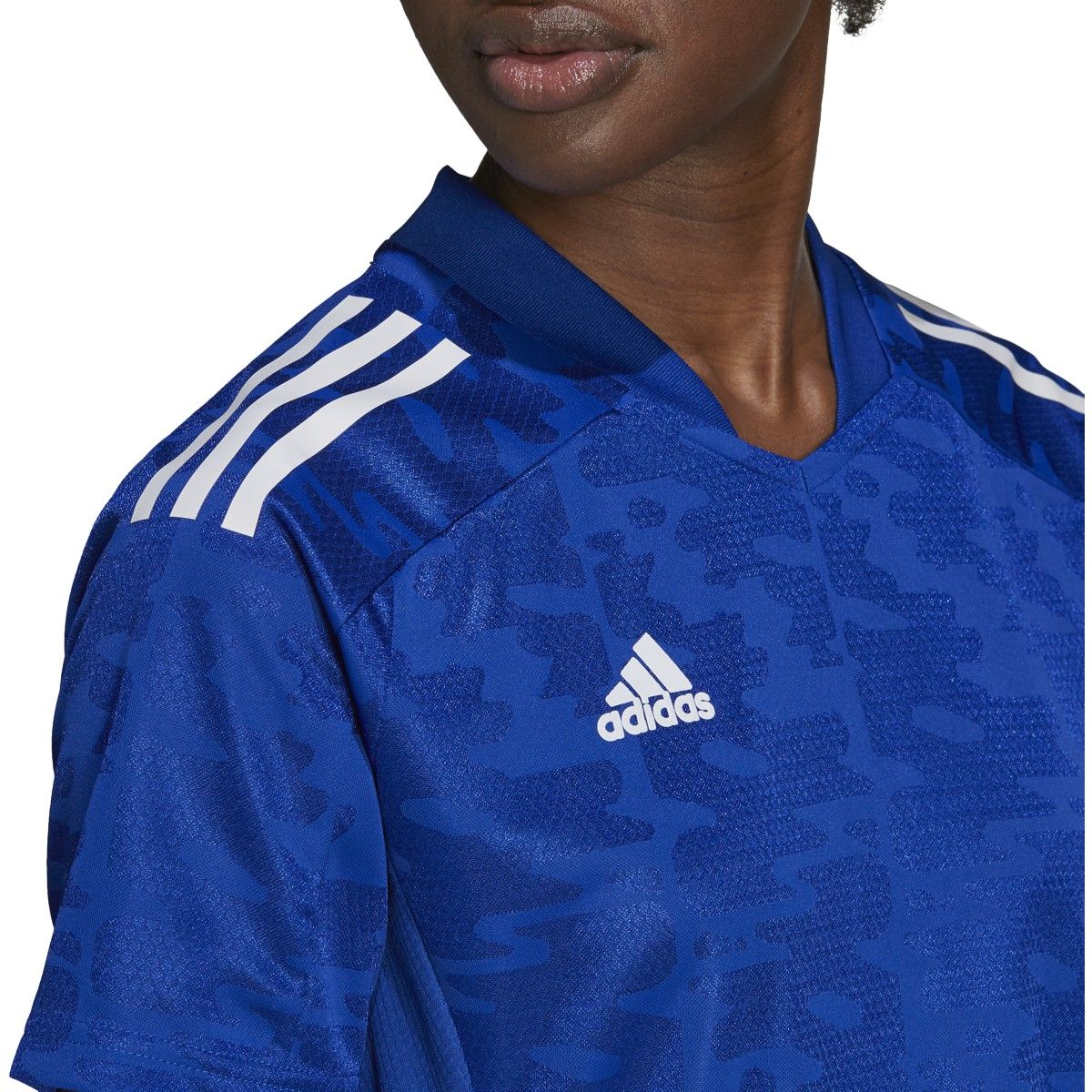 Adidas Women's Condivo 21 Primeblue Blue/White Soccer Jersey XL